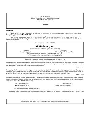 Thumbnail SPAR Group 10-Q Quarterly Report FY 