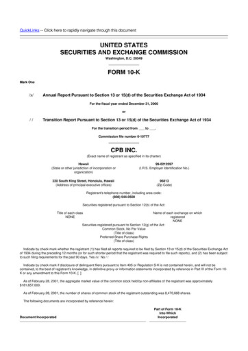 Miniature Central Pacific Financial 10-K Rapport annuel 