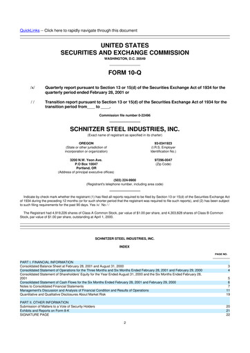 Thumbnail Radius Recycling 10-Q Quarterly Report FY 