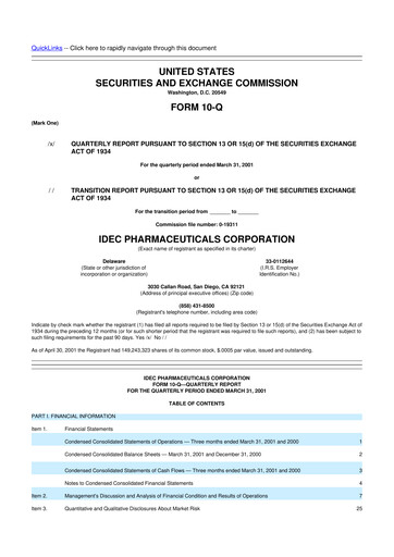 Thumbnail Biogen 10-Q Quarterly Report FY 