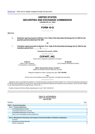 Thumbnail Copart
 10-Q Quarterly Report FY 