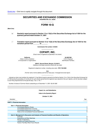 Thumbnail Copart
 10-Q Quarterly Report FY 