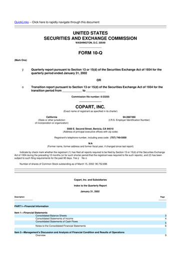 Thumbnail Copart
 10-Q Quarterly Report FY 