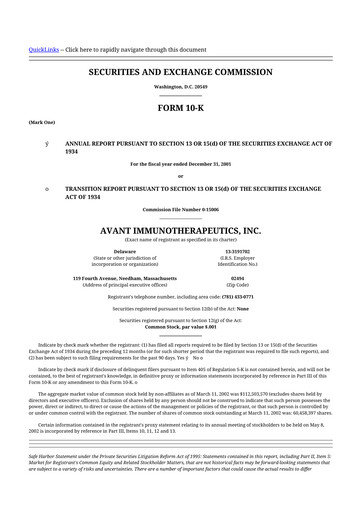 Thumbnail Celldex Therapeutics 10-K Annual Report 