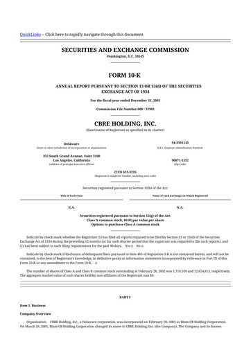 Thumbnail CBRE Group
 10-K Annual Report 