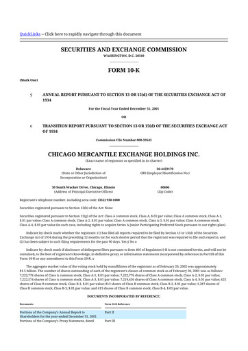 Thumbnail CME Group 10-K Annual Report 