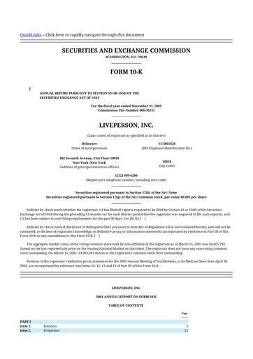 Thumbnail LivePerson 10-K Annual Report 