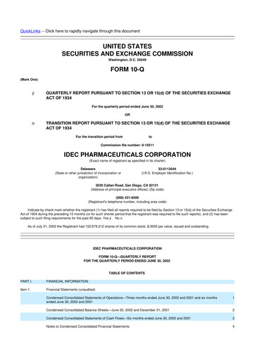 Thumbnail Biogen 10-Q Quarterly Report FY 