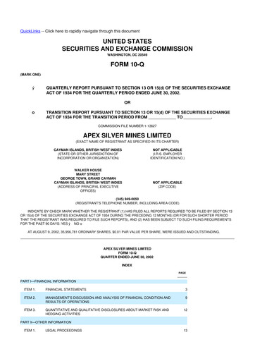 Thumbnail Golden Minerals
 10-Q Quarterly Report FY 