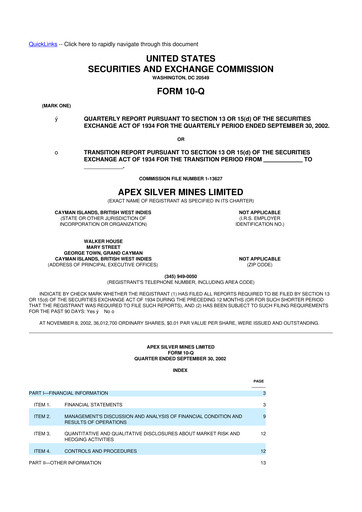 Thumbnail Golden Minerals
 10-Q Quarterly Report FY 