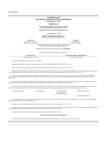 Thumbnail Macerich 10-K Annual Report 2017