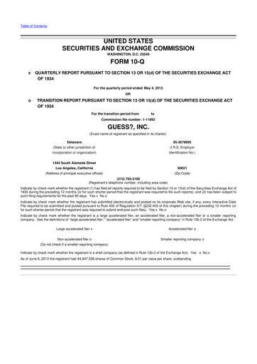 Thumbnail Guess 10-Q Quarterly Report FY2014 