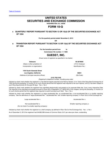 Thumbnail Guess 10-Q Quarterly Report FY2014 