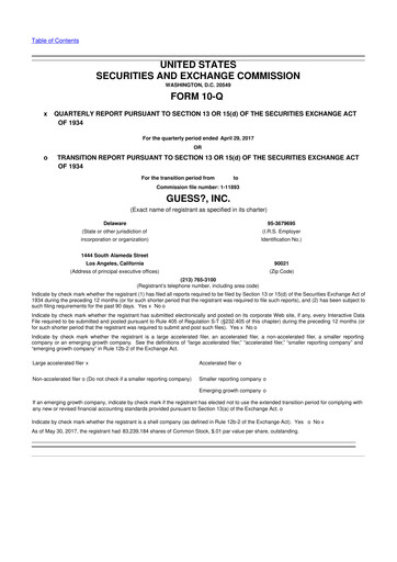 Thumbnail Guess 10-Q Quarterly Report FY2018 