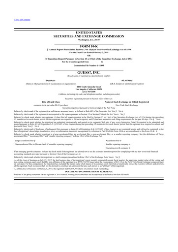 Thumbnail Guess 10-K Annual Report 2018