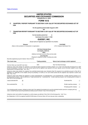 Thumbnail Guess 10-Q Quarterly Report FY2020 