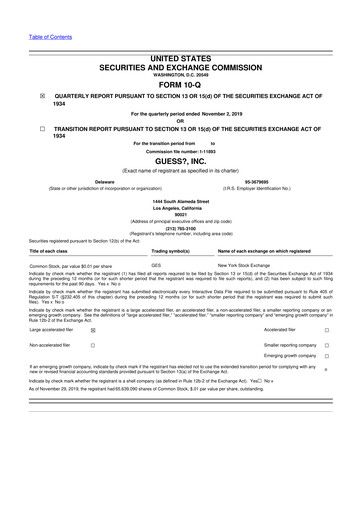 Thumbnail Guess 10-Q Quarterly Report FY2020 