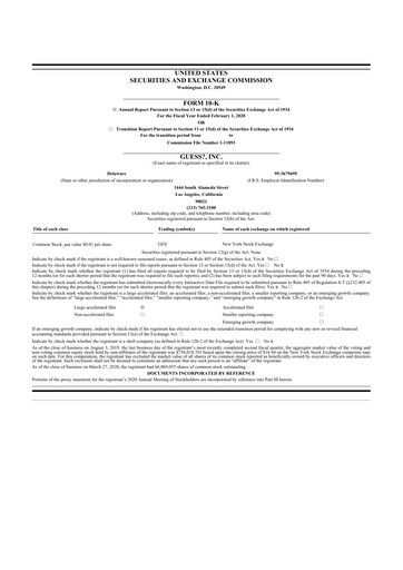 Thumbnail Guess 10-K Annual Report 2020