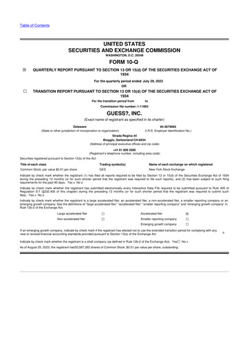 Thumbnail Guess 10-Q Quarterly Report FY2024 