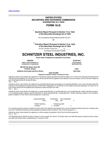 Thumbnail Radius Recycling 10-Q Quarterly Report FY2018 