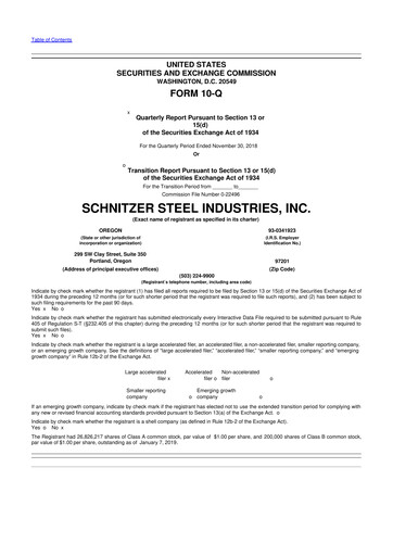 Thumbnail Radius Recycling 10-Q Quarterly Report FY2019 