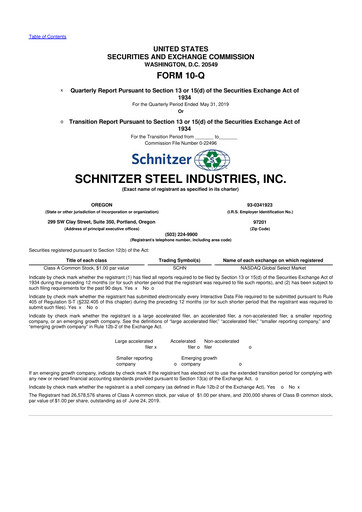 Thumbnail Radius Recycling 10-Q Quarterly Report FY2019 