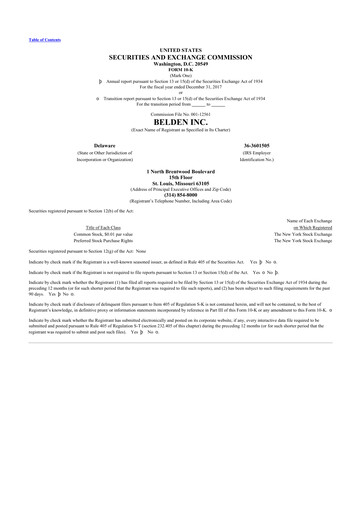 Thumbnail Belden 10-K Annual Report 2017