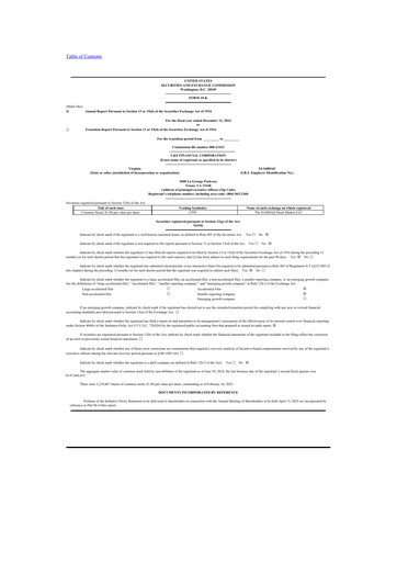 Thumbnail C&F Financial Corporation

 10-K Annual Report 2024