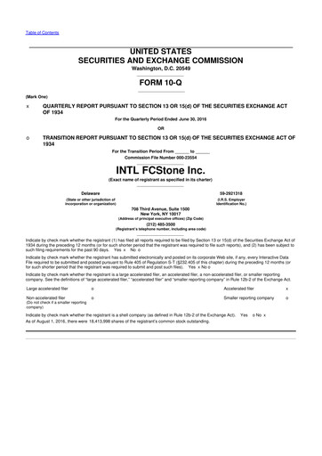 Thumbnail StoneX Group 10-Q Quarterly Report FY2016 
