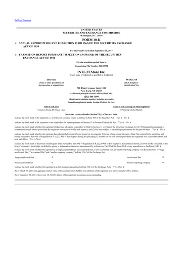 Miniature StoneX Group 10-K Rapport annuel 2017
