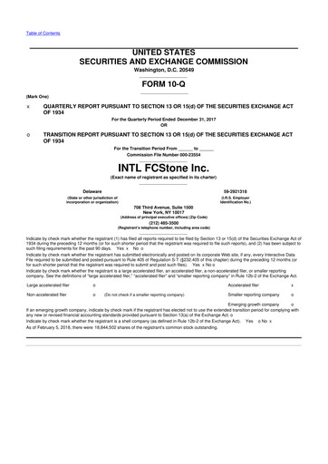 Thumbnail StoneX Group 10-Q Quarterly Report FY2018 