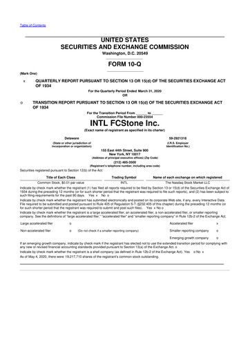 Thumbnail StoneX Group 10-Q Quarterly Report FY2020 