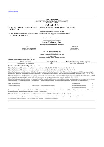 Miniature StoneX Group 10-K Rapport annuel 2020