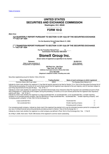 Thumbnail StoneX Group 10-Q Quarterly Report FY 