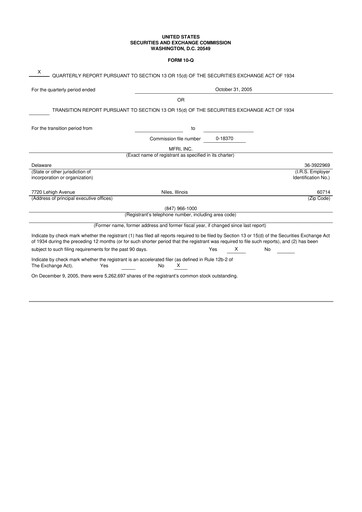 Thumbnail Perma-Pipe International 10-Q Quarterly Report FY 