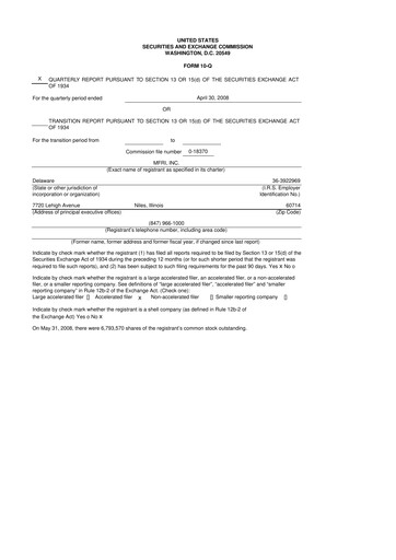 Thumbnail Perma-Pipe International 10-Q Quarterly Report FY 