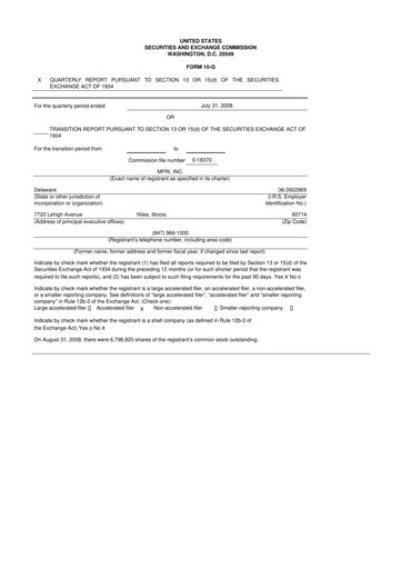 Thumbnail Perma-Pipe International 10-Q Quarterly Report FY 