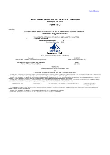 Vorschaubild Invesco
 10-Q Quartalsbericht 2017 