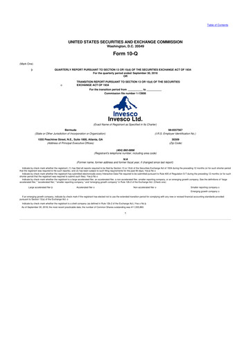 Vorschaubild Invesco
 10-Q Quartalsbericht 2018 