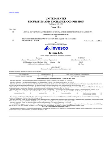 Thumbnail Invesco
 10-K Annual Report 2021