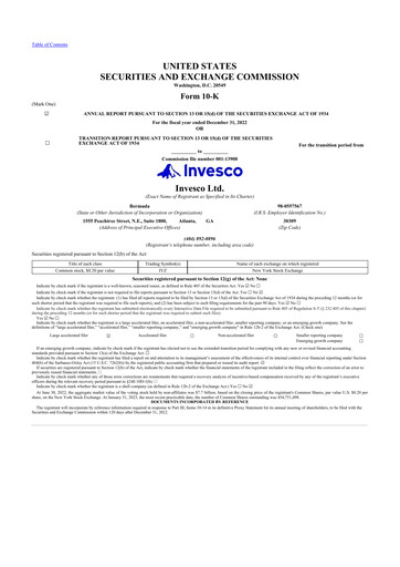 Thumbnail Invesco
 10-K Annual Report 2022