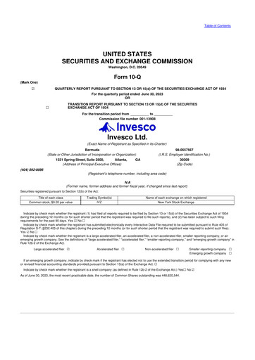 Vorschaubild Invesco
 10-Q Quartalsbericht 2023 