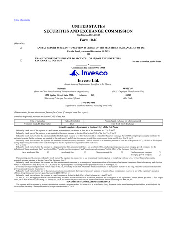 Thumbnail Invesco
 10-K Annual Report 2023