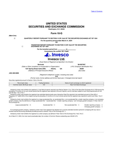 Vorschaubild Invesco
 10-Q Quartalsbericht 2024 