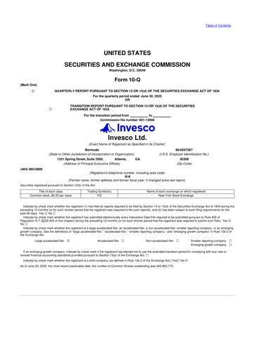 Vorschaubild Invesco
 10-Q Quartalsbericht 2025 