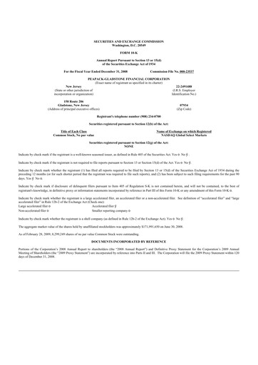 Thumbnail Peapack-Gladstone Financial 10-K Annual Report 