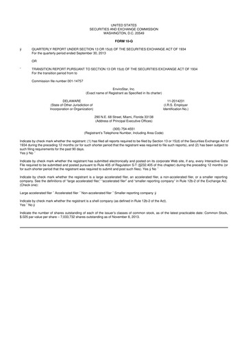 Thumbnail EVI Industries 10-Q Quarterly Report FY2014 