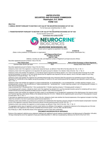 Thumbnail Neurocrine Biosciences
 10-K Annual Report 2025
