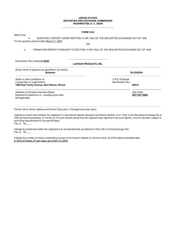 Vorschaubild Distribution Solutions Group 10-Q Quartalsbericht  