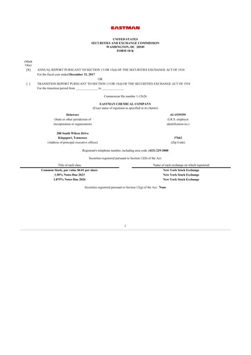 Thumbnail Eastman Chemical
 10-K Annual Report 2017
